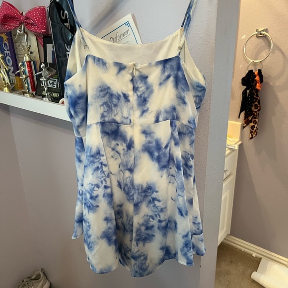 white romper with blue design! - Picture 2 of 4